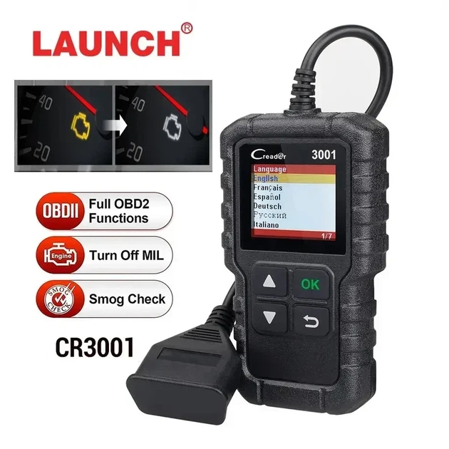 Професійний сканер OBD2 LAUNCH X431 Creader CR3001 - зображення 6