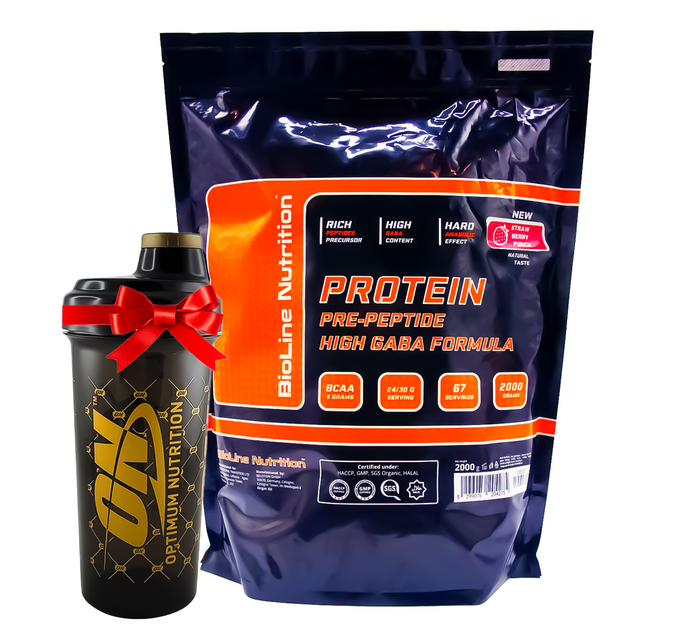 Протеин BioLine Nutrition 2 кг для роста мышц и веса Whey 80 + шейкер земляника - Фото 1 Протеин BioLine Nutrition 2 кг для роста мышц и веса Whey 80 + шейкер земляника - изображение 1