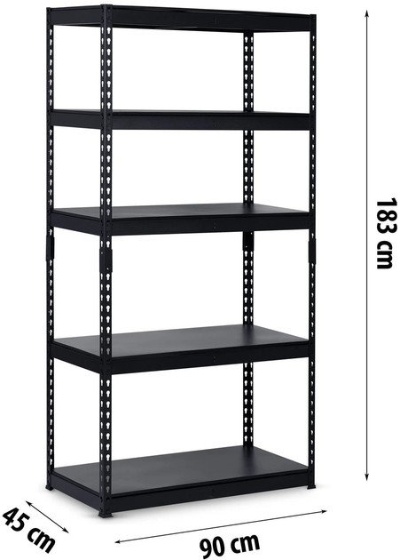 Складський стелаж Humberg HR-700 183 x 90 x 45 см чорний (5903890618544) - зображення 9