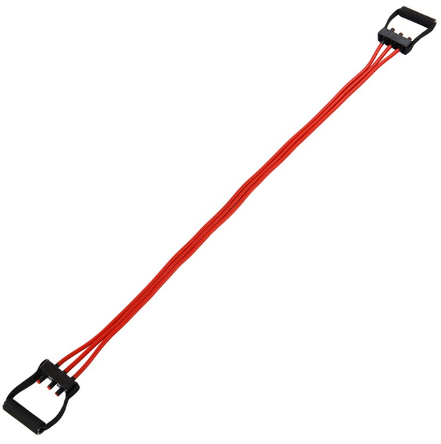 Еспандер трубчастий з ручками 2шт з фіксатором SP-Sport Resistance Band 8021-30-170 30LB (латекс, EVA, d-12мм, l-170см, длина гумі-150см, червоний) - зображення 5