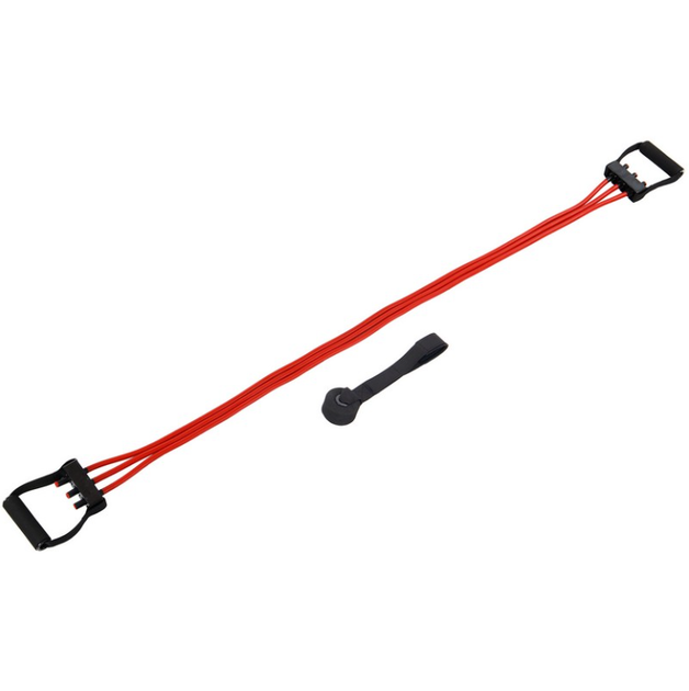Еспандер трубчастий з ручками 2шт з фіксатором SP-Sport Resistance Band 8021-30-170 30LB (латекс, EVA, d-12мм, l-170см, длина гумі-150см, червоний) - зображення 6