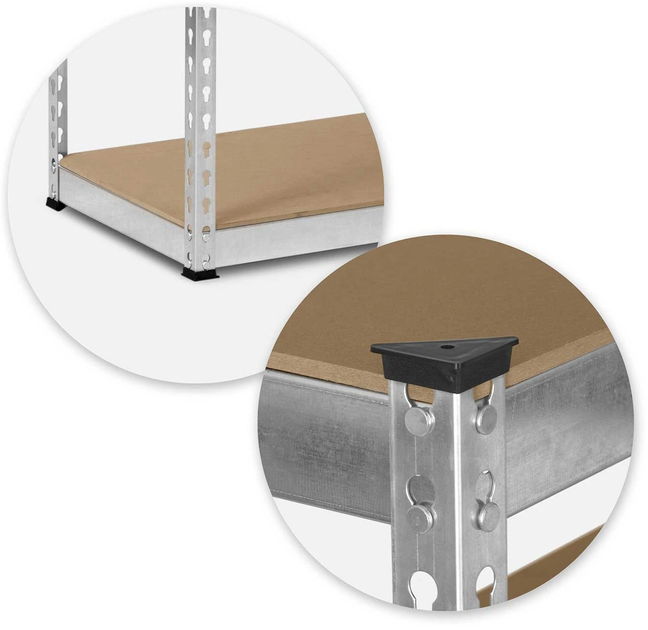 Regał magazynowy Humberg HR-700 183 x 90 x 45 cm srebrny (5903890618520) - obraz 4