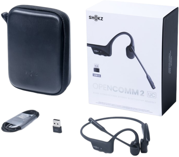 Słuchawki Shokz OpenComm 2 UC USB-A Black (C120-AA-BK-US) - obraz 7