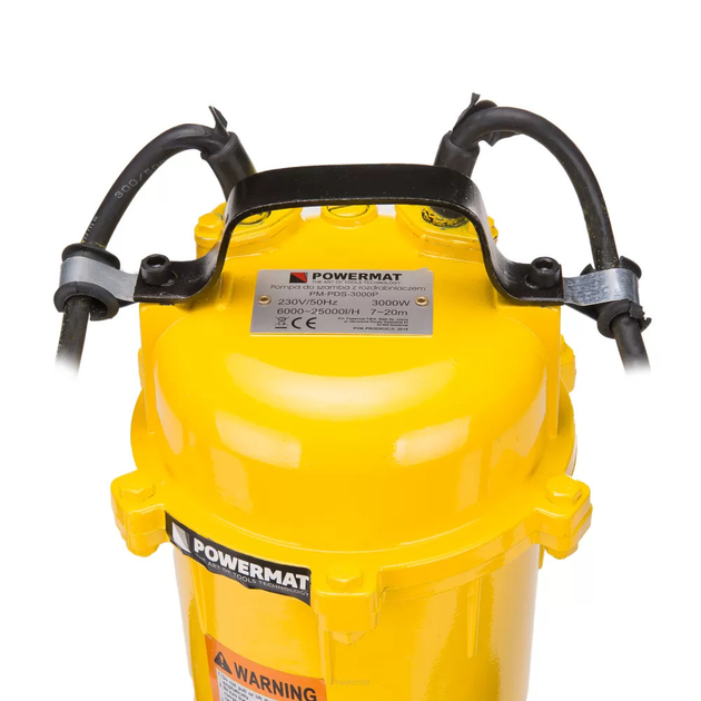 Насос занурювальний Powermat PM-PDS-3000P для брудної води з подрібнювачем - зображення 3