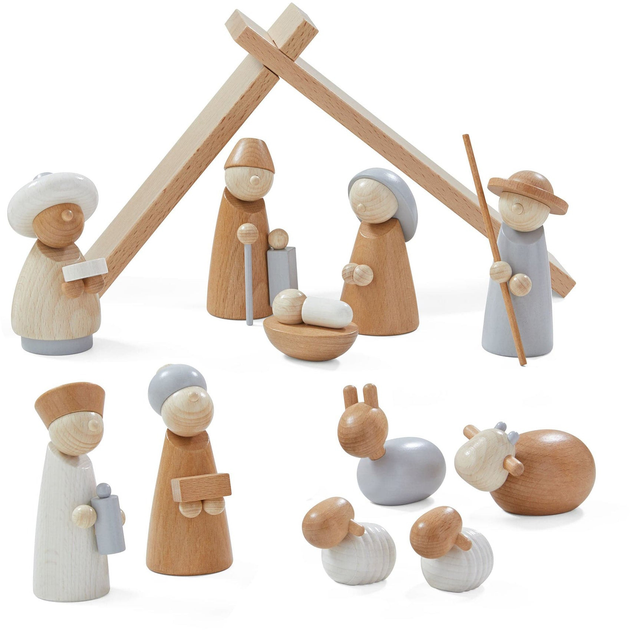 Zestaw do zabawy Haba Natural Wood Nativity Set 304685 (4010168243139) - obraz 2