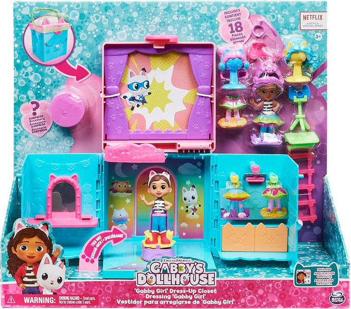 Zestaw do zabawy Spin Master Gabby's Dollhouse Gabby's Girl Dress-Up Closet 6064153 (778988380932) - obraz 1