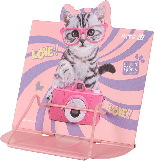 Подставка для книг Kite Studio Pets Металлическая Розовая (SP25-392) - Фото 2 Подставка для книг Kite Studio Pets Металлическая Розовая (SP25-392) - изображение 2