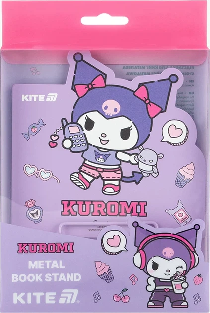Подставка для книг Kite Kuromi Металлическая Фиолетовая (HK25-392-2) - изображение 3