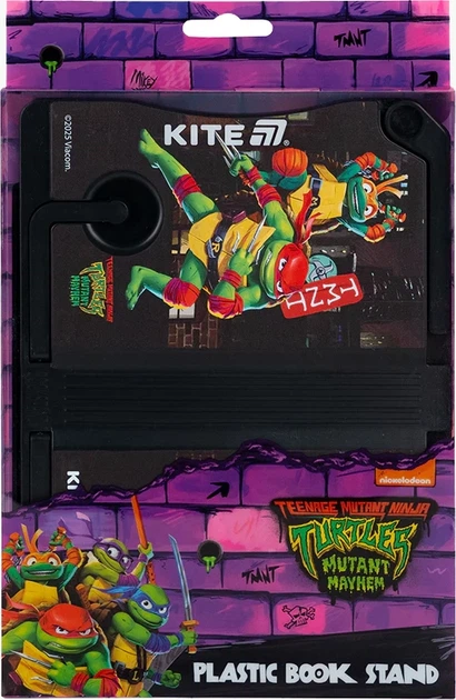 Підставка для книг Kite Ninja Turtles Пластикова Чорна (NT25-391) - зображення 3