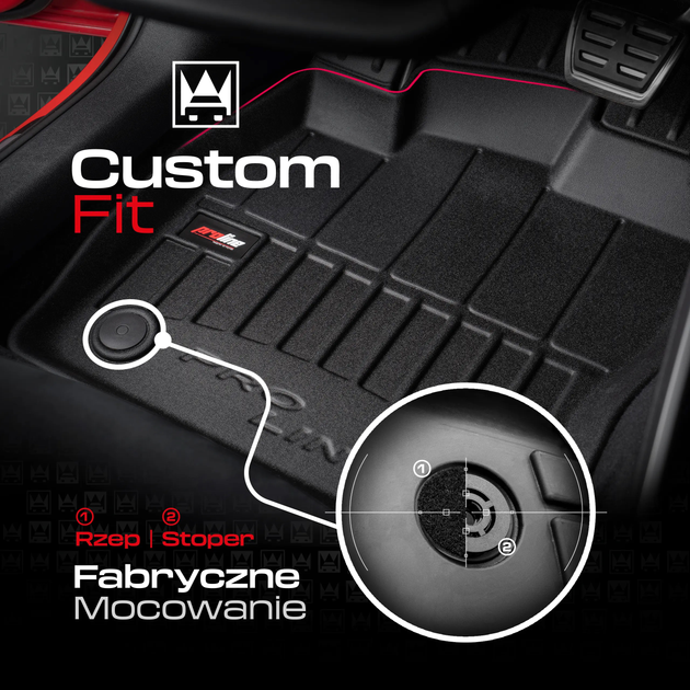 Zestaw dywaników samochodowych Frogum ProLine 3D do Tesla Model S od 2012 3 szt (5902643408623) - obraz 2