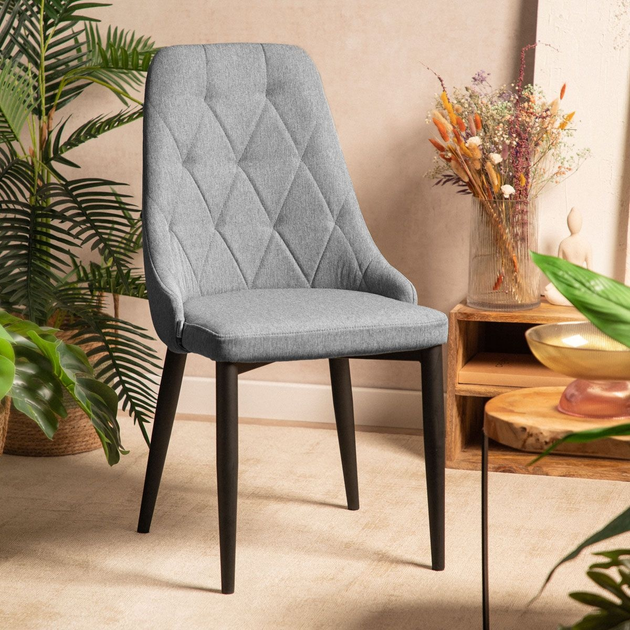 Стілець для кухні та вітальні HOMLA LOUIS QUILTER 44 x 59 x 88 см Grey (5904183848945) - зображення 6