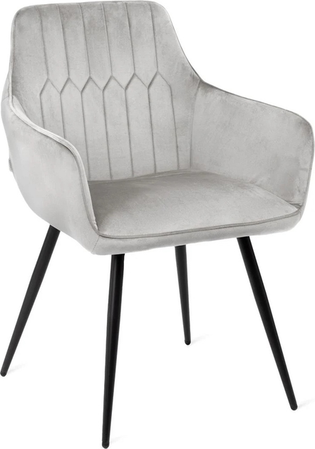 Krzesło do kuchni i salonu HOMLA ETIENNE 56 x 61 x 86 cm Light Grey (5904183847337) - obraz 1