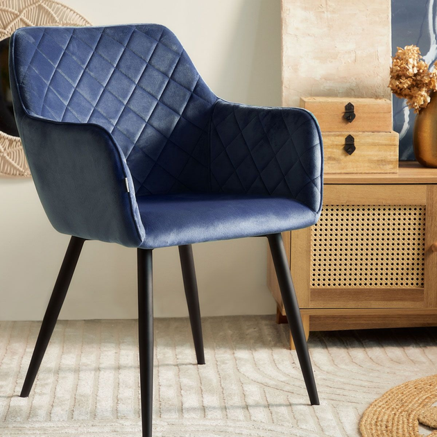 Стілець для кухні та вітальні HOMLA SHELTON 56 x 60 x 84 см Blue (5904183860558) - зображення 7