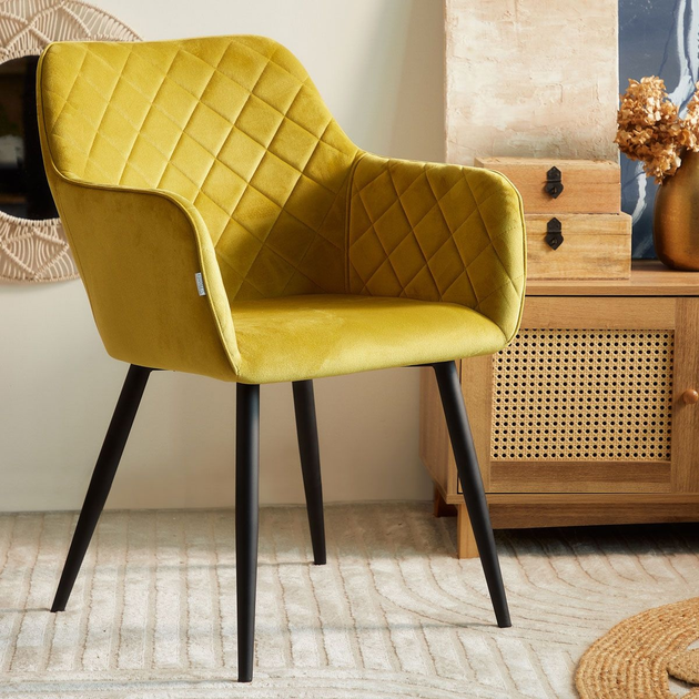 Стілець для кухні та вітальні HOMLA SHELTON 56 x 60 x 84 см Yellow (5904183860565) - зображення 6