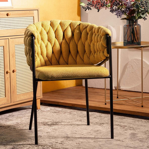 Стілець для кухні та вітальні HOMLA MERLE 57 x 59 x 78 см Yellow (5904183855509) - зображення 7