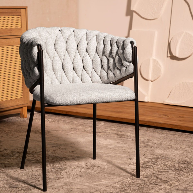 Krzesło do kuchni i salonu HOMLA MERLE 57 x 59 x 78 cm Grey (5904183855516) - obraz 7