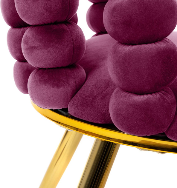 Стілець для кухні та вітальні HOMLA BUBBLE BEAM 56.5 x 52 x 87 см Burgundy (5904183871844) - зображення 4