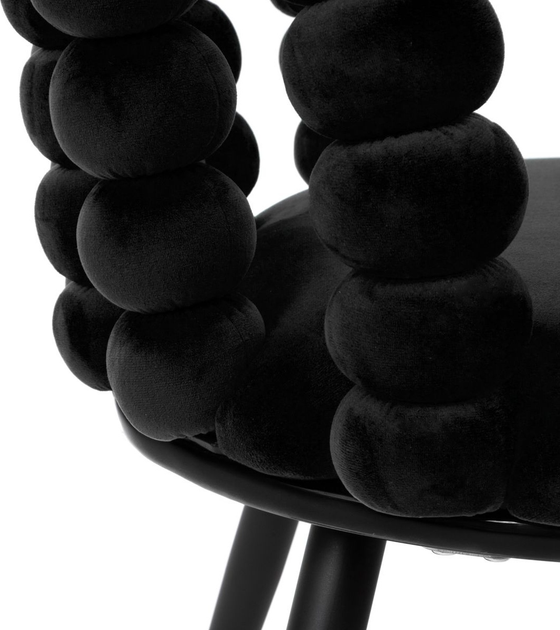Стілець для кухні та вітальні HOMLA BUBBLE BEAM 56.5 x 52 x 87 см Black (5904183873770) - зображення 4