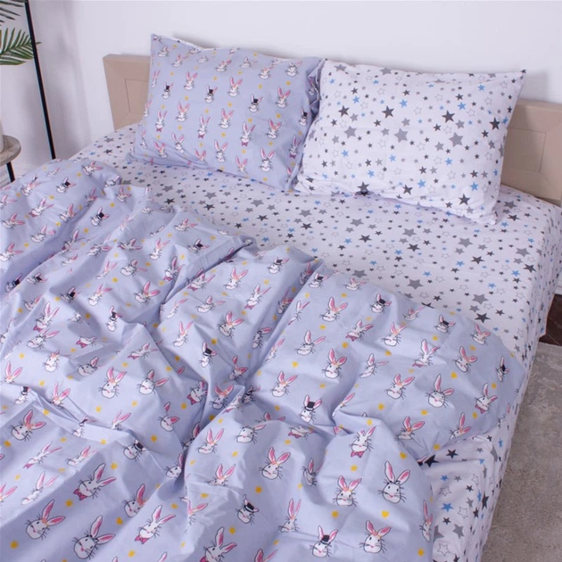 Комплект постельного белья MirSon Бязь 17-0527 Bunnies Семейный (2200003669473) - изображение 8