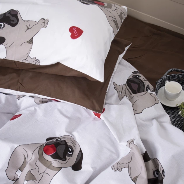 Комплект постельного белья MirSon Бязь 17-0566 Pug-dog (2200004268767) - изображение 4