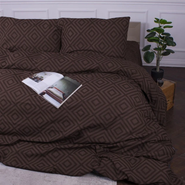 Комплект постельного белья MirSon семейный 143x210 см х 2 шт 17-0624 Geometry Brown Ranforce Elite (2200008204198) - Фото 6 Комплект постельного белья MirSon семейный 143x210 см х 2 шт 17-0624 Geometry Brown Ranforce Elite (2200008204198) - изображение 6