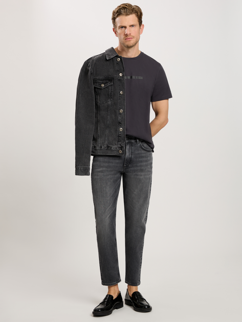 T-shirt męski bawełniany Cross Jeans 16052-021 M Antracytowy (8697319727531) - obraz 3
