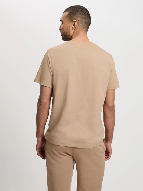 T-shirt męski bawełniany Cross Jeans 16056-383 S Beżowy (8697319727920) - obraz 2