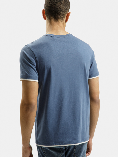T-shirt męski bawełniany Cross Jeans 16057-005 M Niebieski (8697319728088) - obraz 2