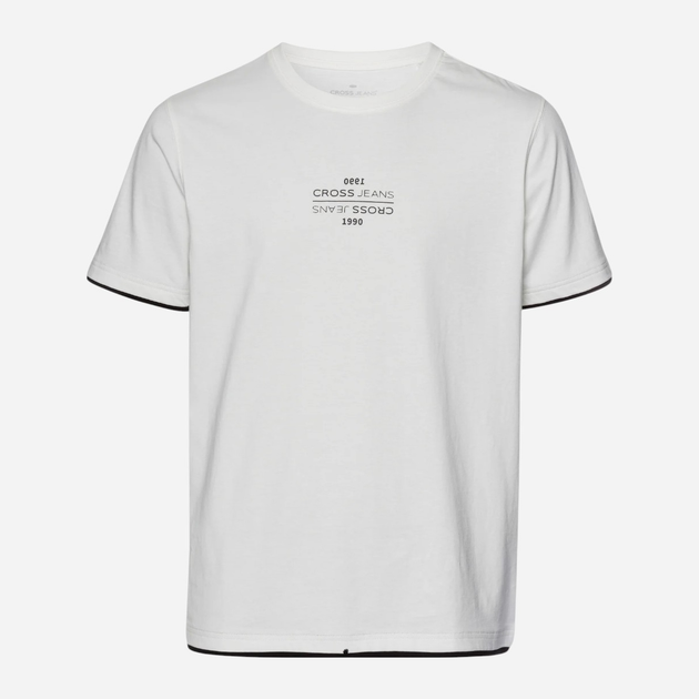 T-shirt męski bawełniany Cross Jeans 16057-008 L Biały (8697319728040) - obraz 6