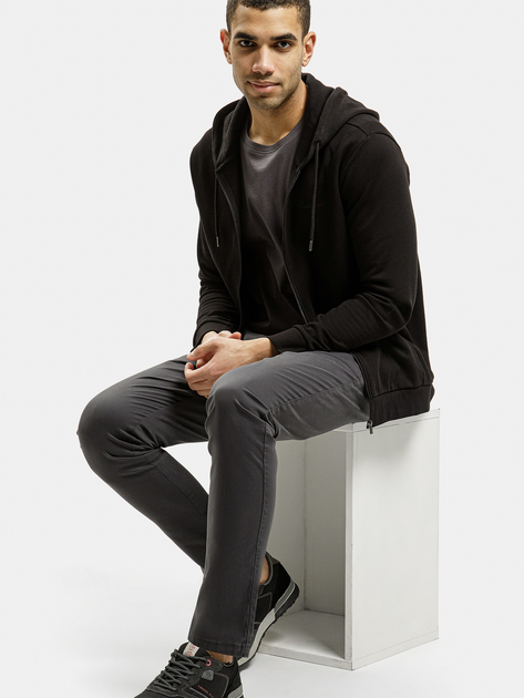 Футболка бавовняна довга чоловіча Cross Jeans 16061-021 L Антрацит (8697319728446) - зображення 3