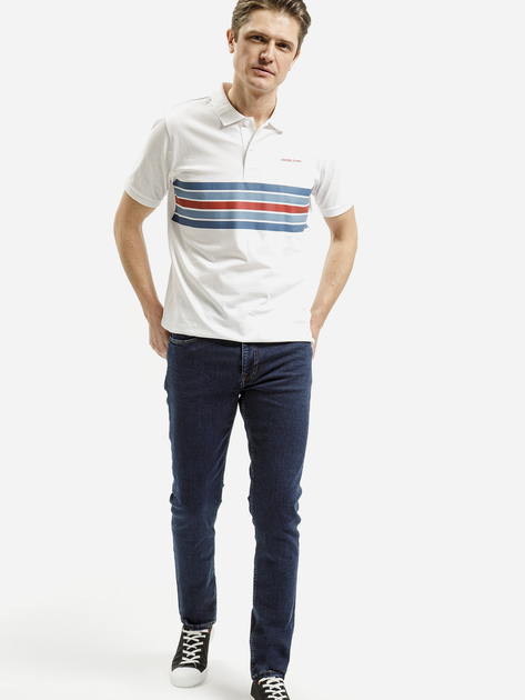 Koszulka polo męska Cross Jeans 16069-008 M Biała (8697319750942) - obraz 3