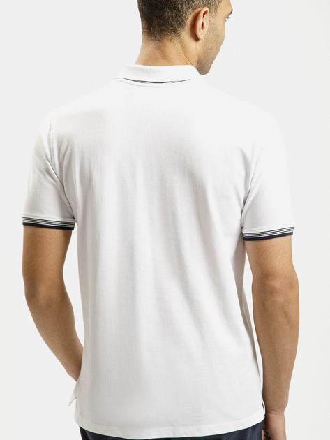 Koszulka polo męska Cross Jeans 16070-008 M Biała (8697319750980) - obraz 2