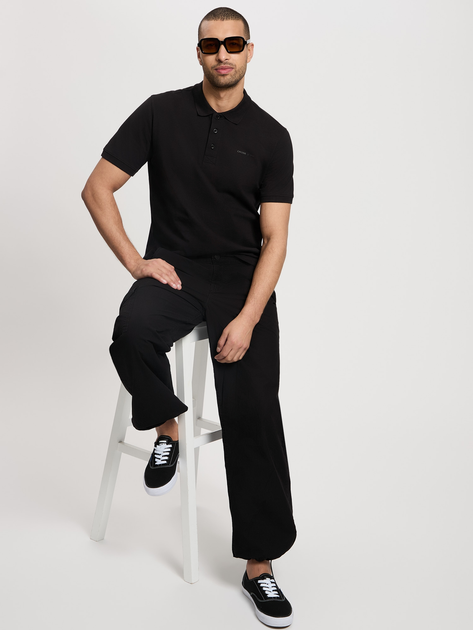 Поло довге чоловіче Cross Jeans 16087-020 L Чорне (8697319729146) - зображення 3