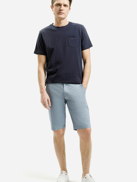 Футболка бавовняна довга чоловіча Cross Jeans 16107-001 2XL Темно-синя (8697319730012) - зображення 3