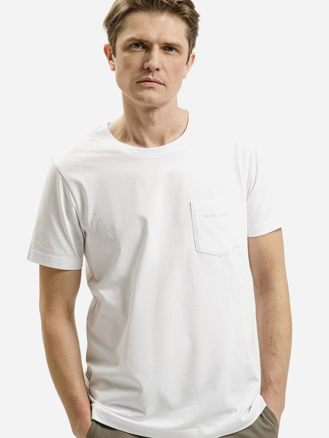 T-shirt męski bawełniany Cross Jeans 16107-008 XL Biały (8697319729955) - obraz 1