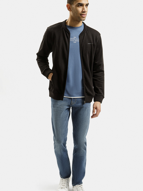 Толстовка на блискавці чоловіча Cross Jeans 25489-020 XL Чорна (8697319752489) - зображення 3