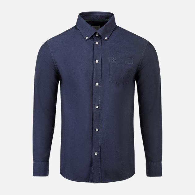 Сорочка бавовняна чоловіча Cross Jeans 35253-001 M Темно-синя (8699438953013) - зображення 5