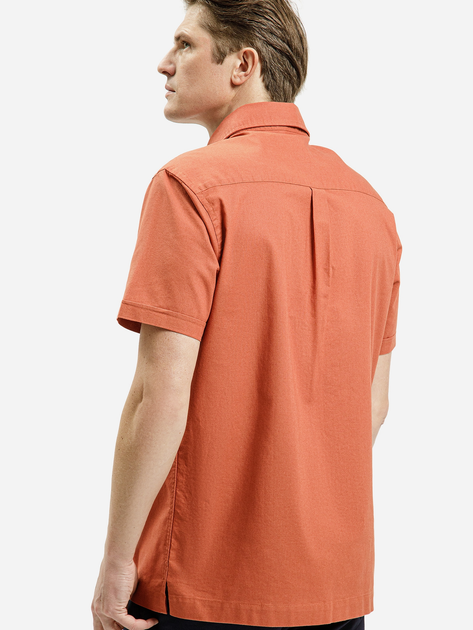Сорочка бавовняна літня чоловіча Cross Jeans 35596-255 M Оранжева (8697319764529) - зображення 2