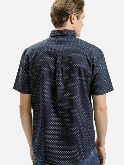 Сорочка бавовняна літня чоловіча Cross Jeans 35600-001 XL Темно-синя (8697319764703) - зображення 2