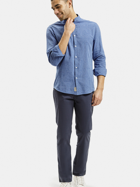 Сорочка бавовняна чоловіча Cross Jeans 35602-005 3XL Синя (8697319779127) - зображення 3