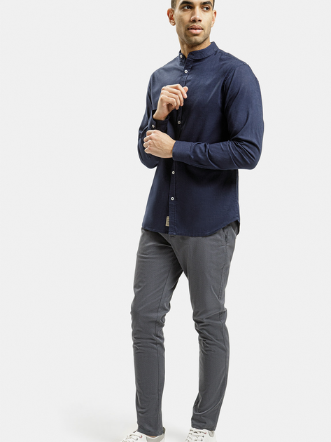 Koszula męska bawełniana Cross Jeans 35607-001 2XL Granatowa (8697319764994) - obraz 3