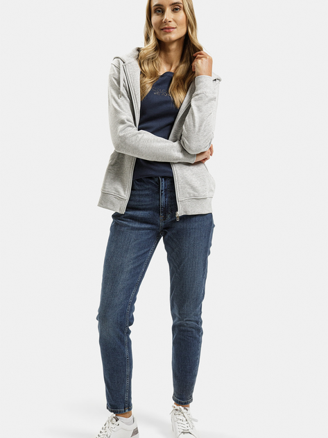 Футболка бавовняна жіноча Cross Jeans 55577-001 2XL Темно-синя (8697319746372) - зображення 3