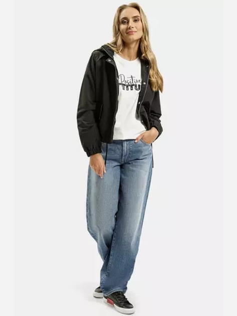 Футболка бавовняна довга жіноча Cross Jeans 56151-028 M Екрю (8697319746433) - зображення 3