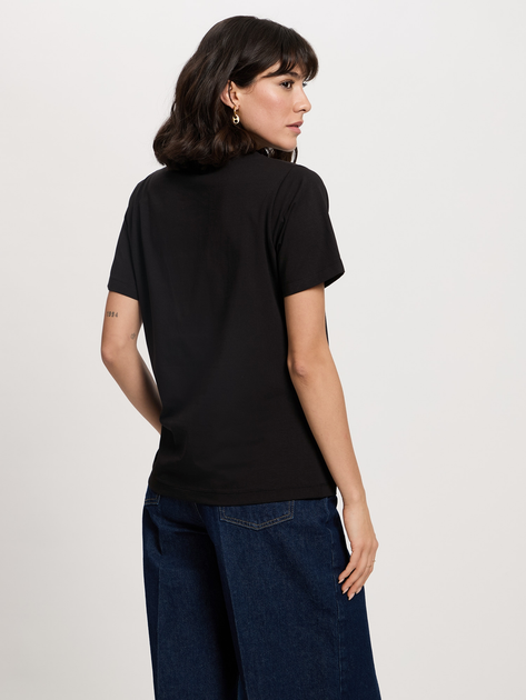 T-shirt damski bawełniany Cross Jeans 56155-020 XS Czarny (8697319731255) - obraz 2
