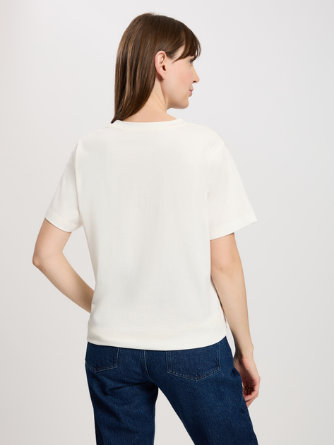 T-shirt damski bawełniany Cross Jeans 56155-028 XL Ecru (8697319731194) - obraz 2