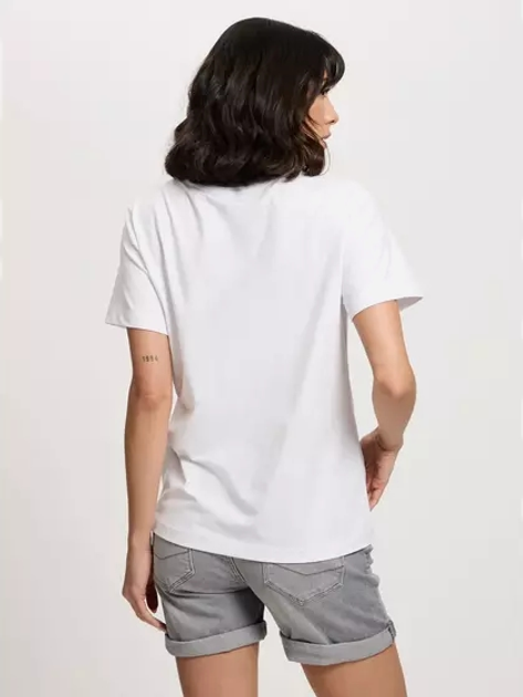 T-shirt damski bawełniany z nadrukiem Cross Jeans 56157-008 M Biały (8697319731477) - obraz 2