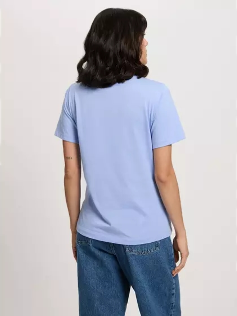 T-shirt damski bawełniany z nadrukiem Cross Jeans 56157-496 XS Lawendowy (8697319731507) - obraz 2