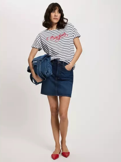 Футболка бавовняна жіноча Cross Jeans 56169-008 M Біла (8697319732023) - зображення 3