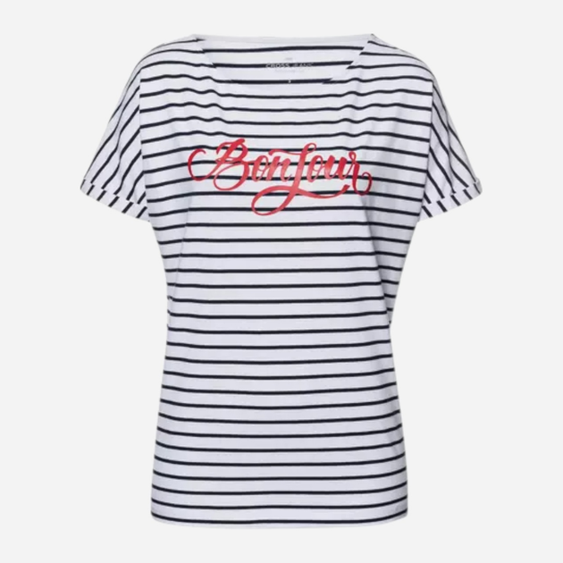 Футболка бавовняна жіноча Cross Jeans 56169-008 XL Біла (8697319732047) - зображення 6