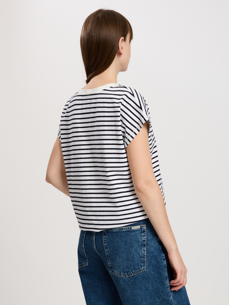 Футболка бавовняна жіноча Cross Jeans 56191-008 M Біла (8697319747003) - зображення 2